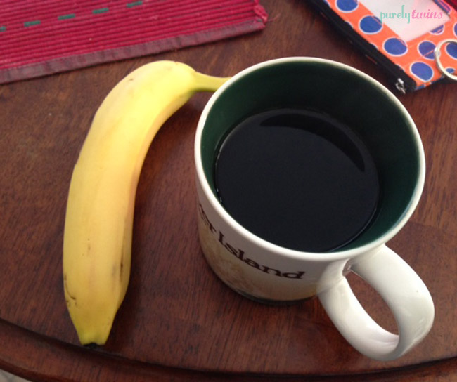 banana and coffee