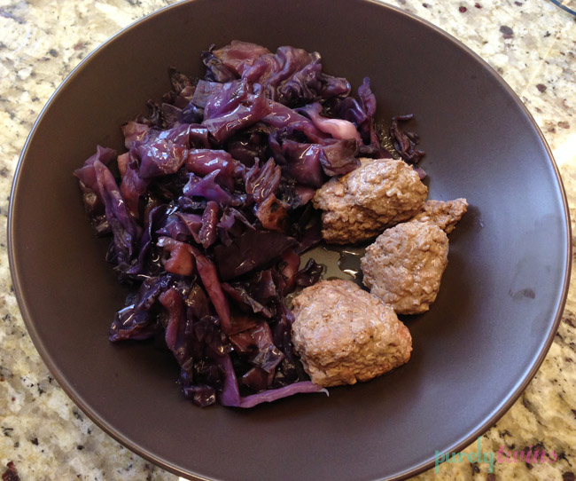 lamb meatballs and cabbage