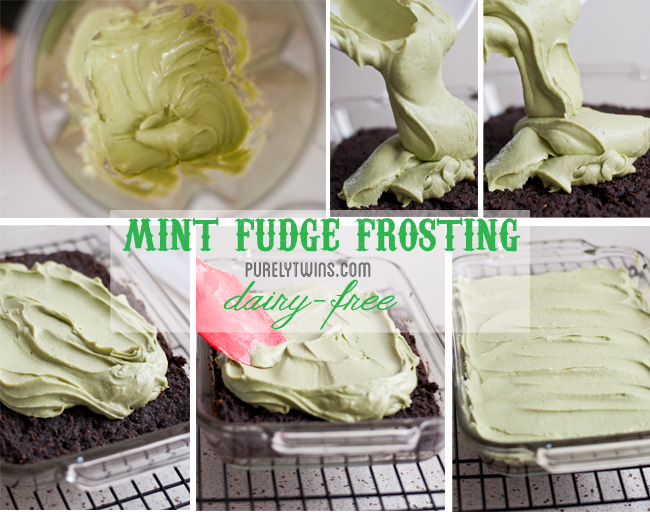 Recipe for gluten-free, grain-free, vegan mint chocolate chip protein fudge brownies. This recipe for protein fudge brownies is super easy to make! topped with a rich and creamy  avocado frosting!