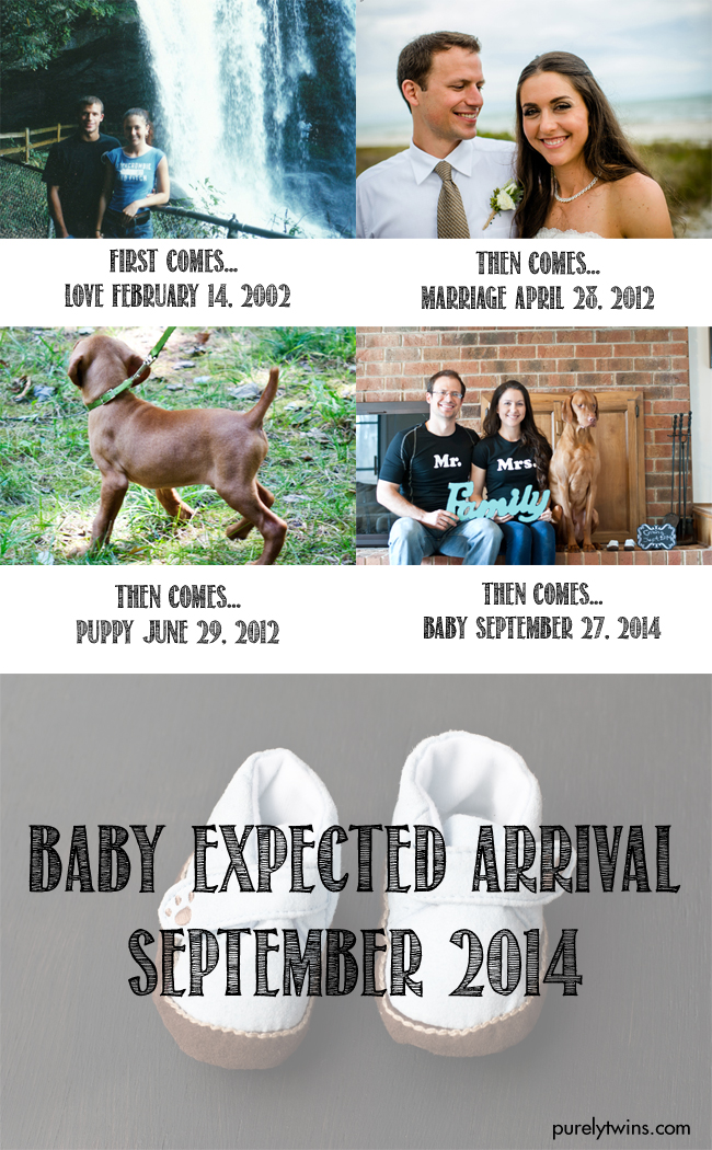 first baby announcement purelytwins