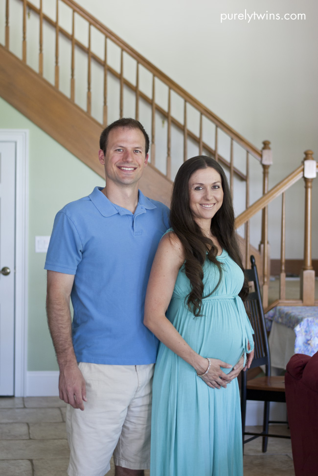 parents to be at baby shower