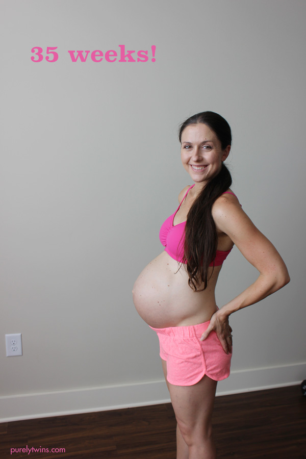 35 weeks baby bump pregnancy purelytwins