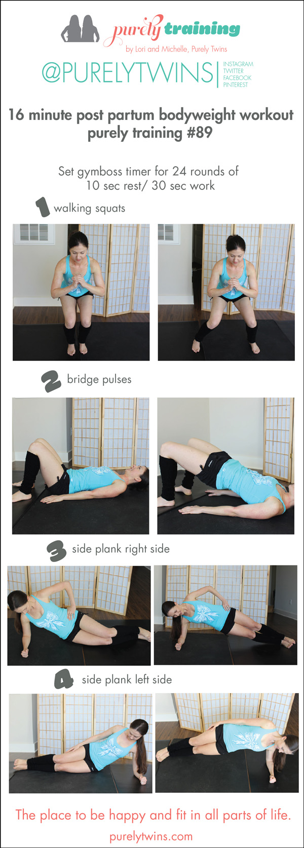 16 minute bodyweight post partum diastasis safe home interval workout purely training 89 with the purely twins