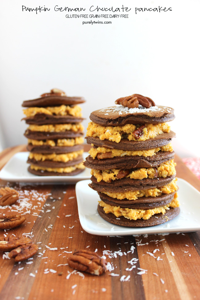 secretly-healthy-perfect-light-cocoa-pancakes-with-pumpkin-coconut-filling-stacked-grain-free-pancakes-purelytwins