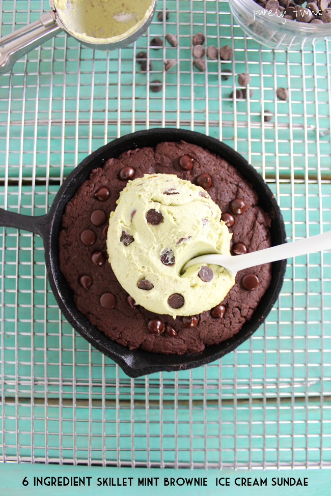 quick-healthy-grain-free-paleo-egg-free-skillet-mint-chocolate-brownies-sundae-made-with-6-ingredients-purelytwins
