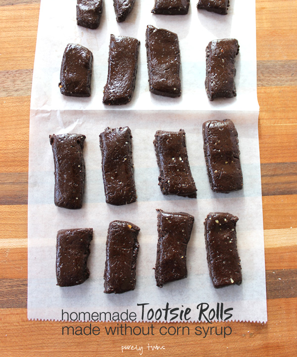 Homemade tootsie rolls made without corn syrup