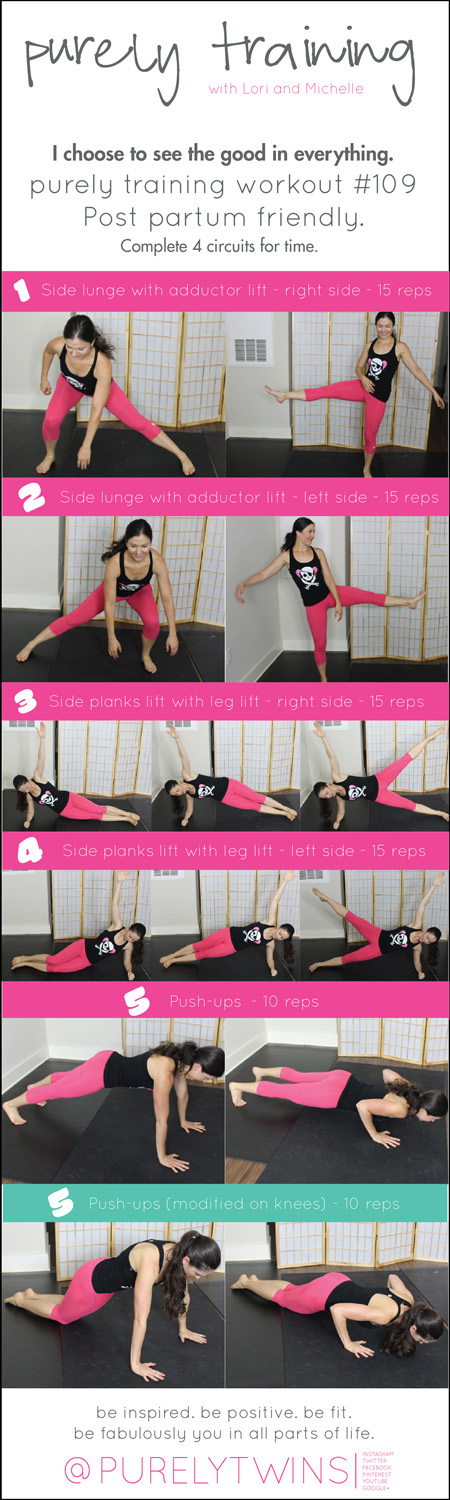 Leg and core workout using no equipment. Post partum diastasis recti workout for moms. | Purelytwins.com