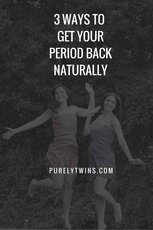3 tips to get your period back naturally. Sharing how we balanced our hormones after 3 years of not having a period. | purelytwins.com