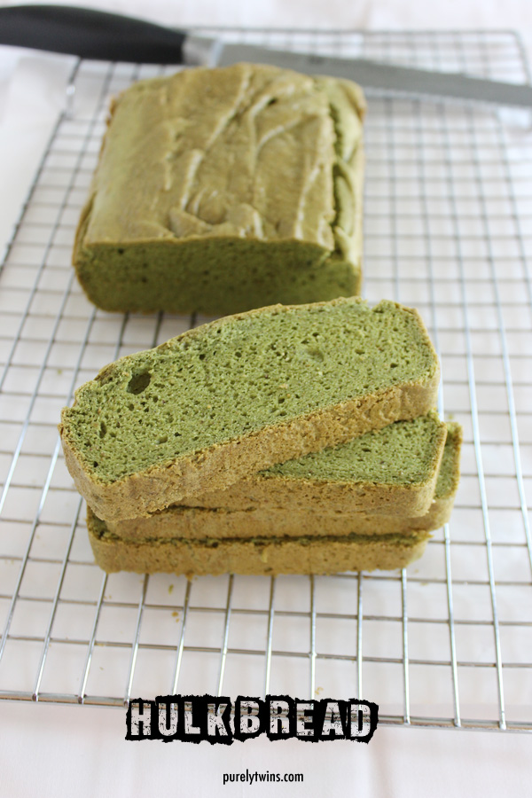 Hulk Bread. Paleo bread recipe made with pumpkin seed butter and spinach. 