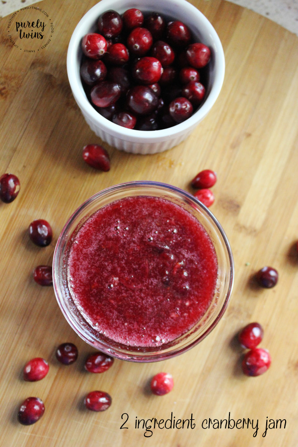2 ingredient cranberry jam. No more store bought cranberries for the holidays. Make this easy recipe.