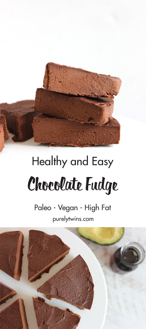 Chocolate fudge recipe- soft, creamy and loaded with chocolate flavor, made with good for you ingredients. Gluten-free, vegan and paleo. A healthy way to get a chocolate fix. No baking. No dairy. No refined sugars. 