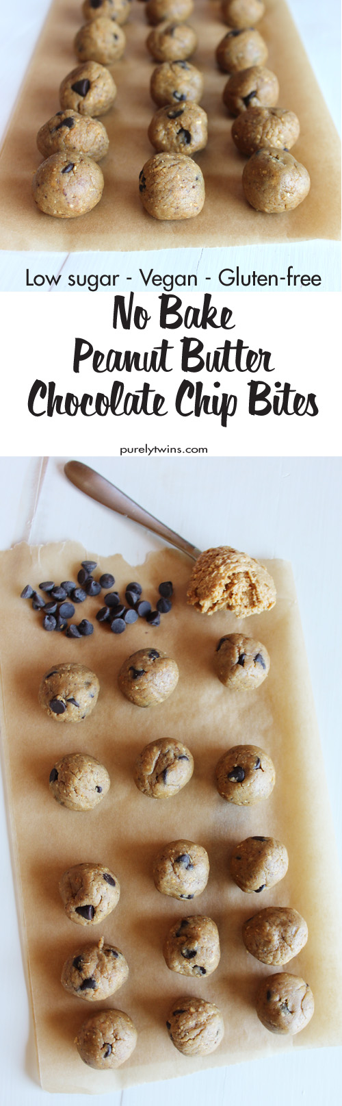 This simple and healthy no bake peanut butter protein energy balls recipe is perfect for easy snacking on-the-go! With protein powder, peanut butter, chocolate, chips, coconut milk and stevia, these energy balls will keep you satisfied for hours!