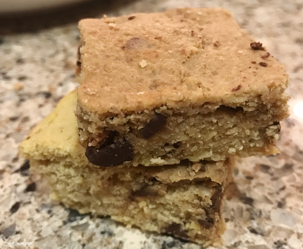 Gluten-free chocolate chip cookie cake made from plantains