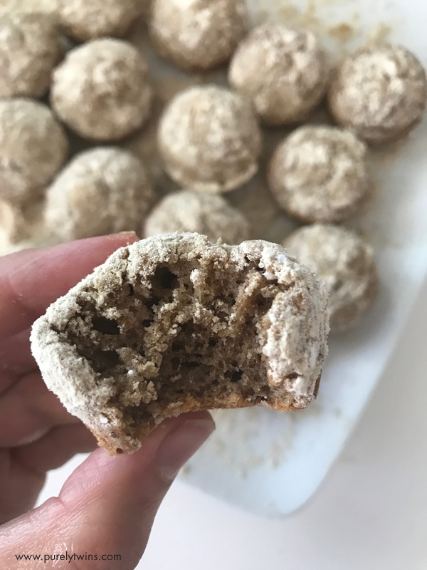 Healthy gluten-free protein baked mini donuts. Made with plantain flour and perfect fit protein.