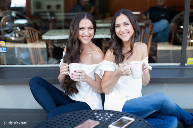 twin sisters female entrepreneurs helping other female entrepreneurs get fit and healthy. Click to see what we ate the week before our photoshoot.