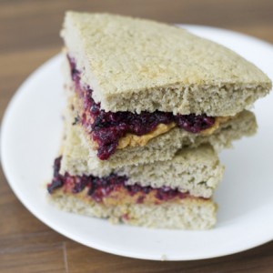 easy and healthy natural pb and no sugar added jelly sandwich