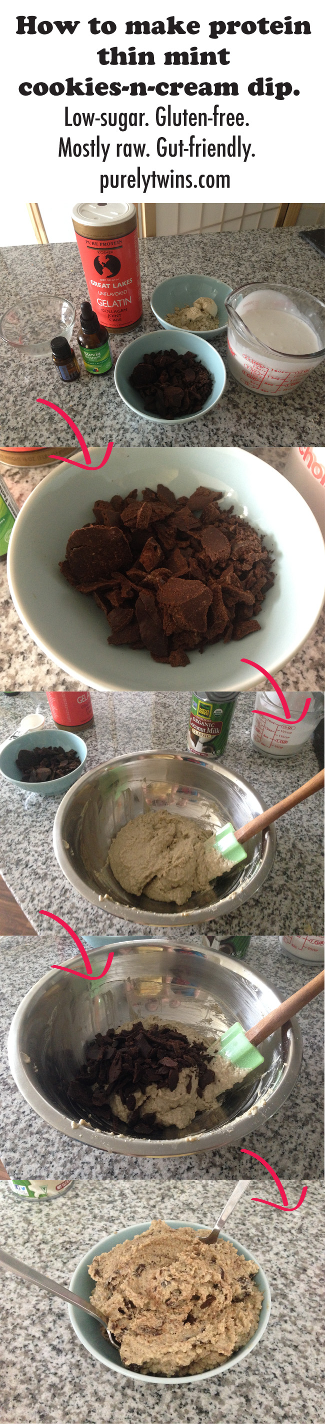 High protein thin mint cookies-n-cream dip (gut-friendly)