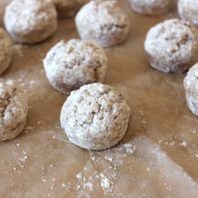 Eating the best recipe for gluten-free grain-free dairy-free low sugar protein powdered donut holes.